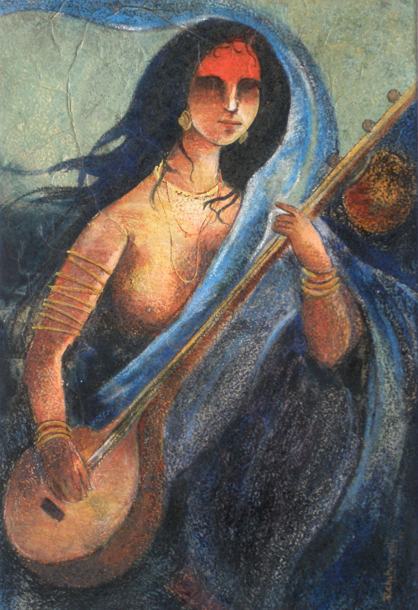 Woman with Sitar