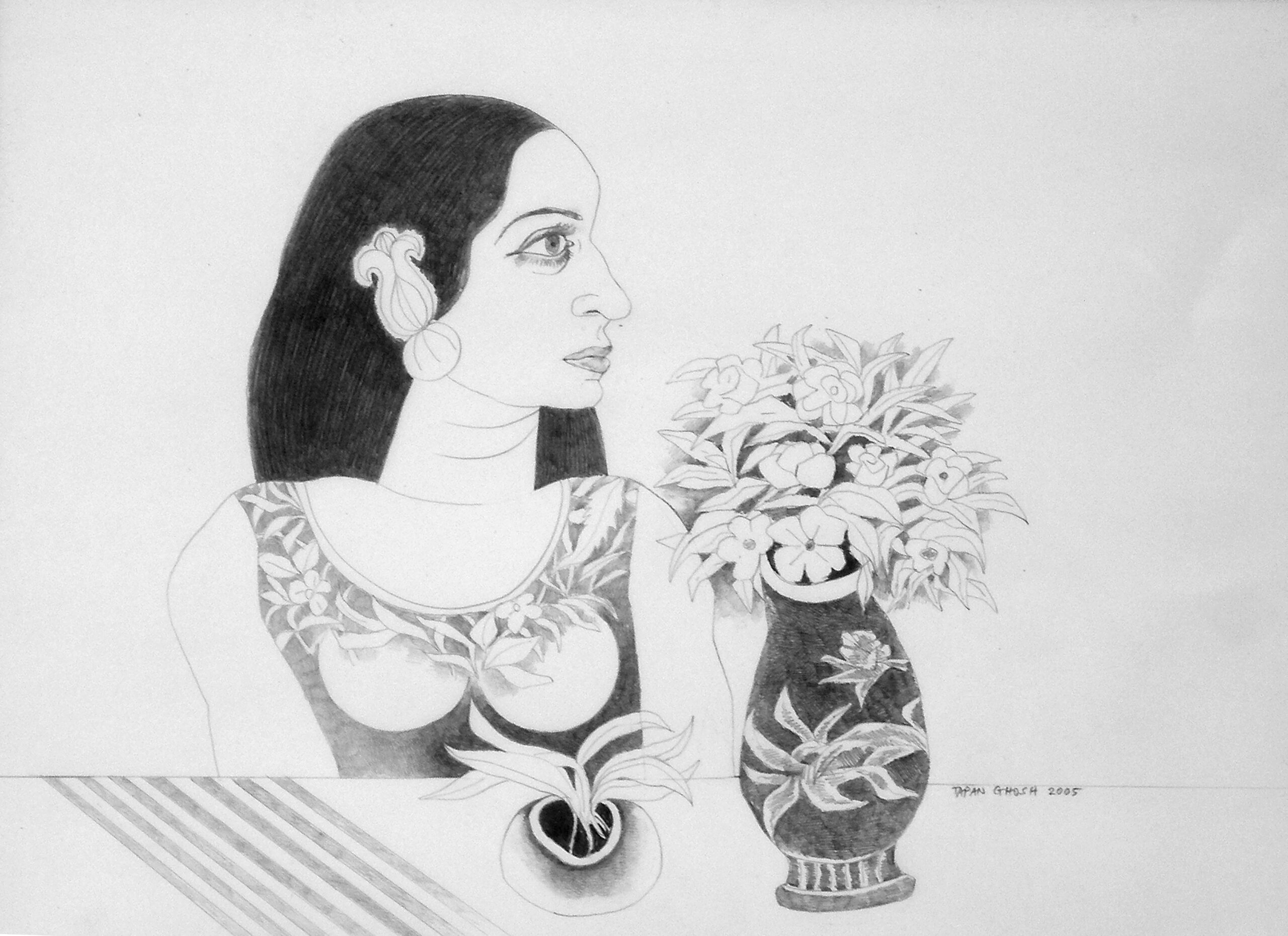 Lady with Flowers